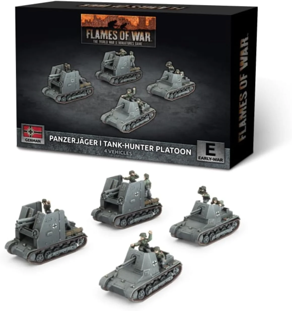 Flames of War: GBX197 Panzerjager I Anti-tank Platoon (x4 Plastic - Image 3