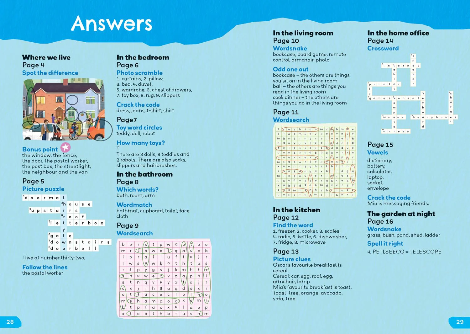 Collins 1000 English Words Activity Book: Our home - Image 3