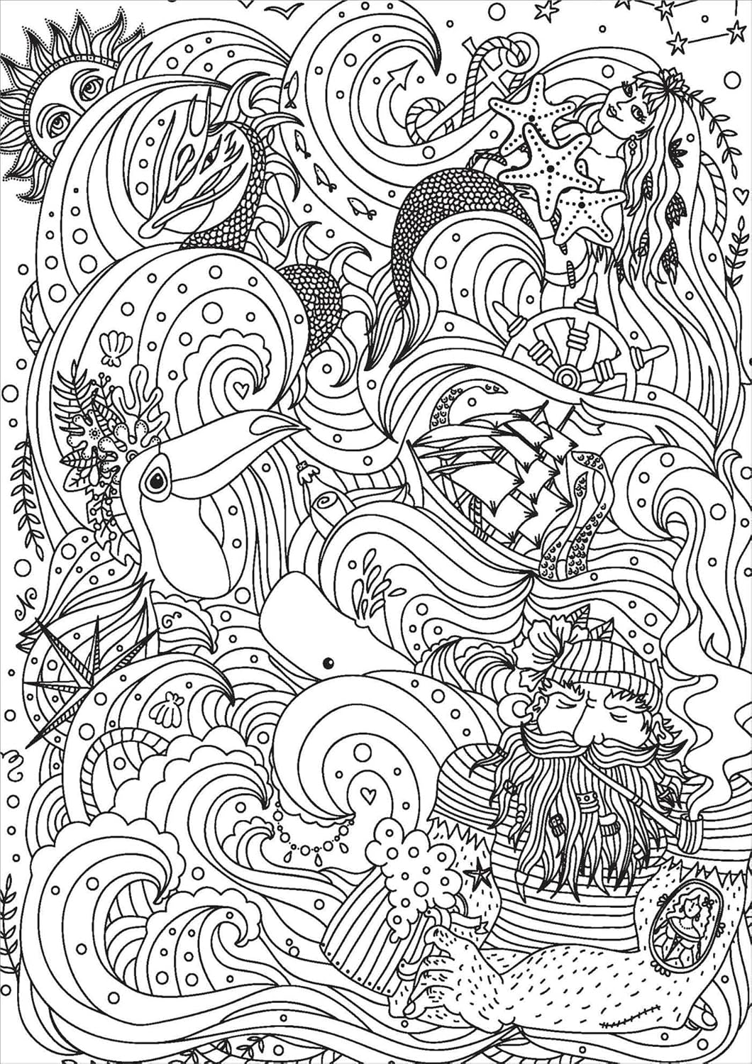 Magical Oceans: Color-your-own Mindful Poster Art - Image 5