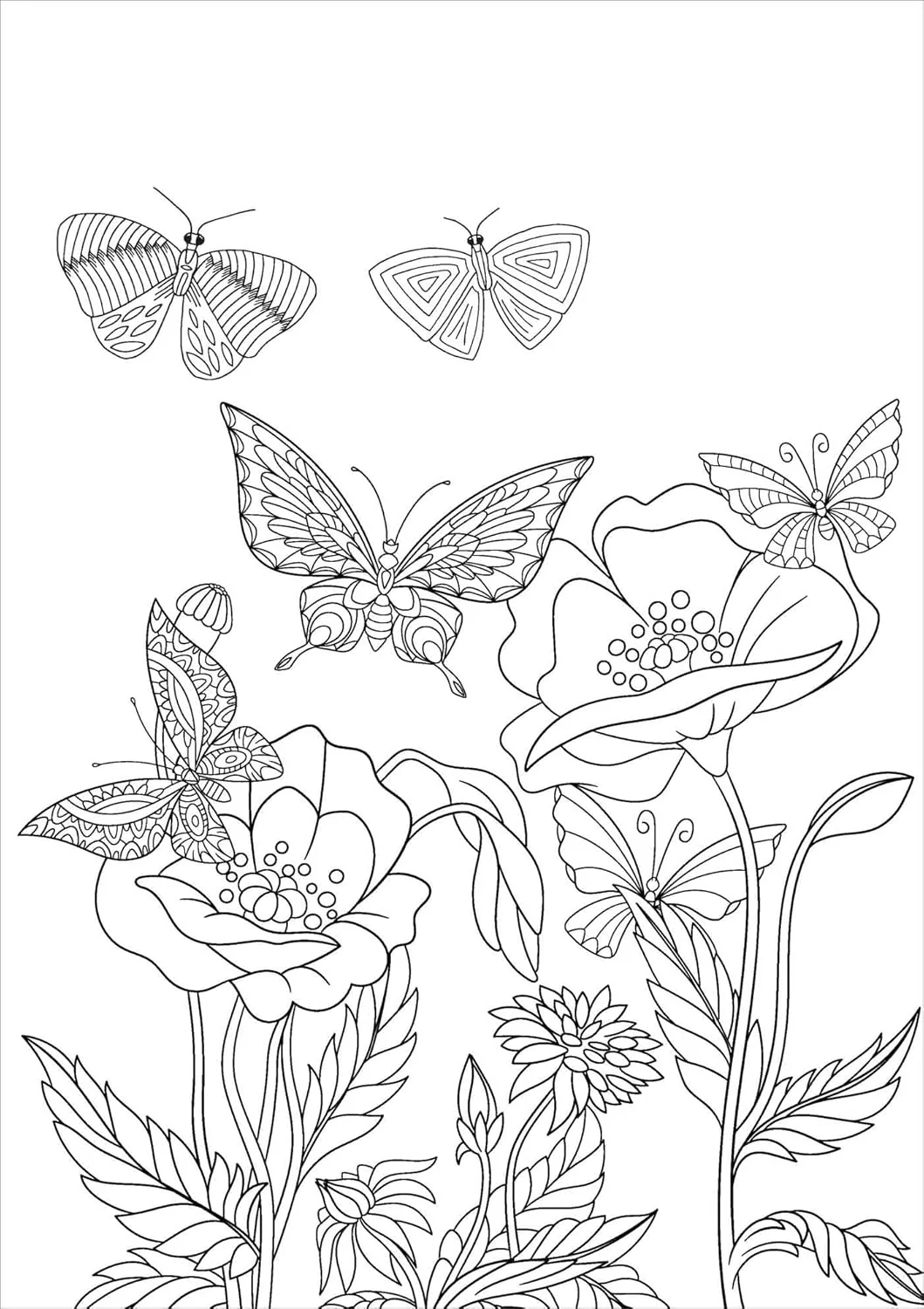 Beautiful Butterflies: Color-your-own Mindful Poster Art - Image 2