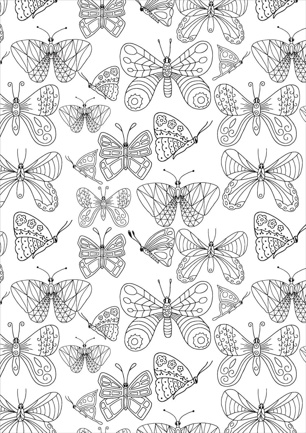 Beautiful Butterflies: Color-your-own Mindful Poster Art - Image 3