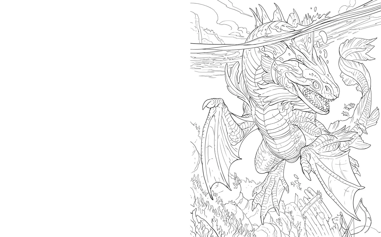 The Dragoncore Coloring Book: Features 40 Illustrations of Fantasy's Most Legendary Monster (Sirius Creative Coloring - Image 4