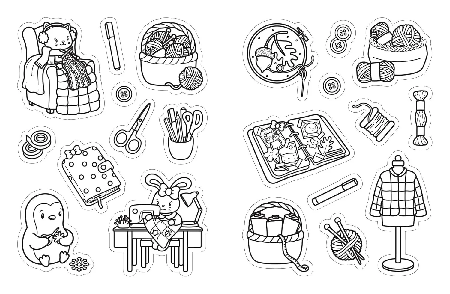 Color Your Own Stickers: 500+ Stickers to Color, Stick, and Share! (Cute and Cozy - Image 2
