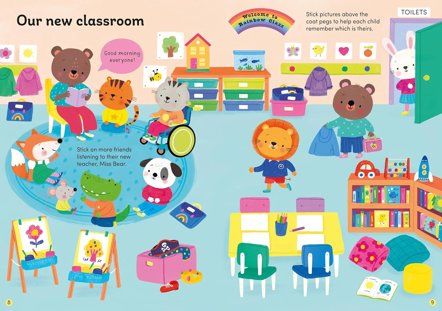First Day of School Sticker Book (Usborne Little Friends - Image 2