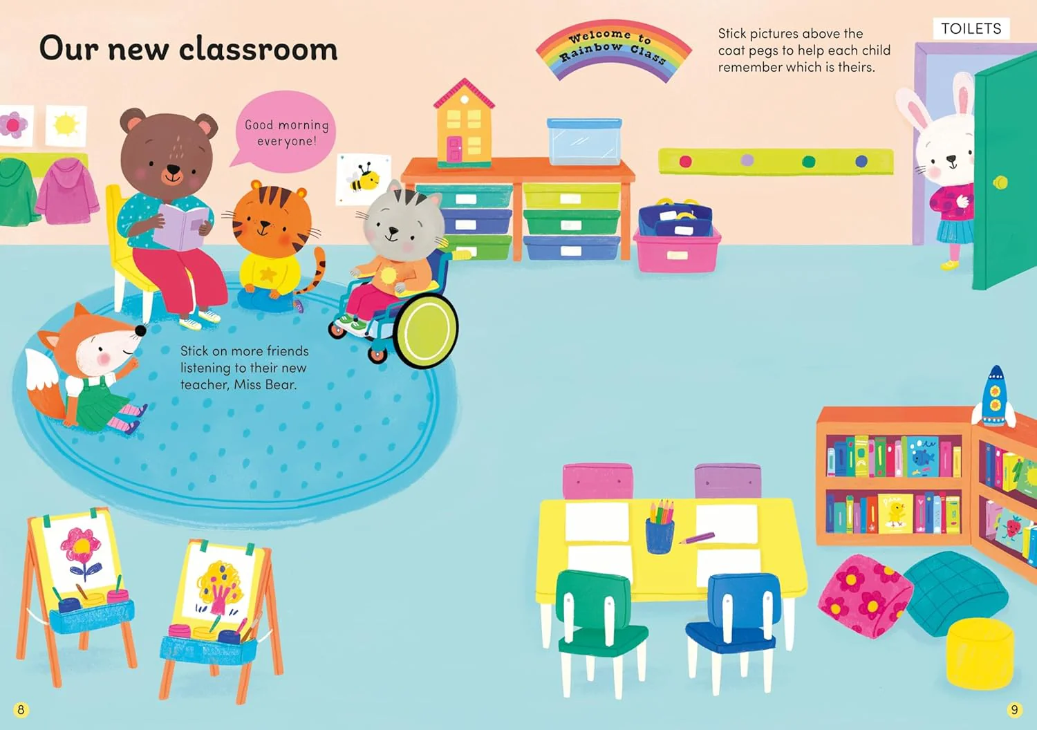 First Day of School Sticker Book (Usborne Little Friends - Image 4