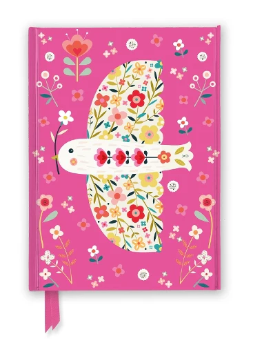 Bee Brown: Pink Floral Dove (Foiled Journal) (Flame Tree Notebooks
