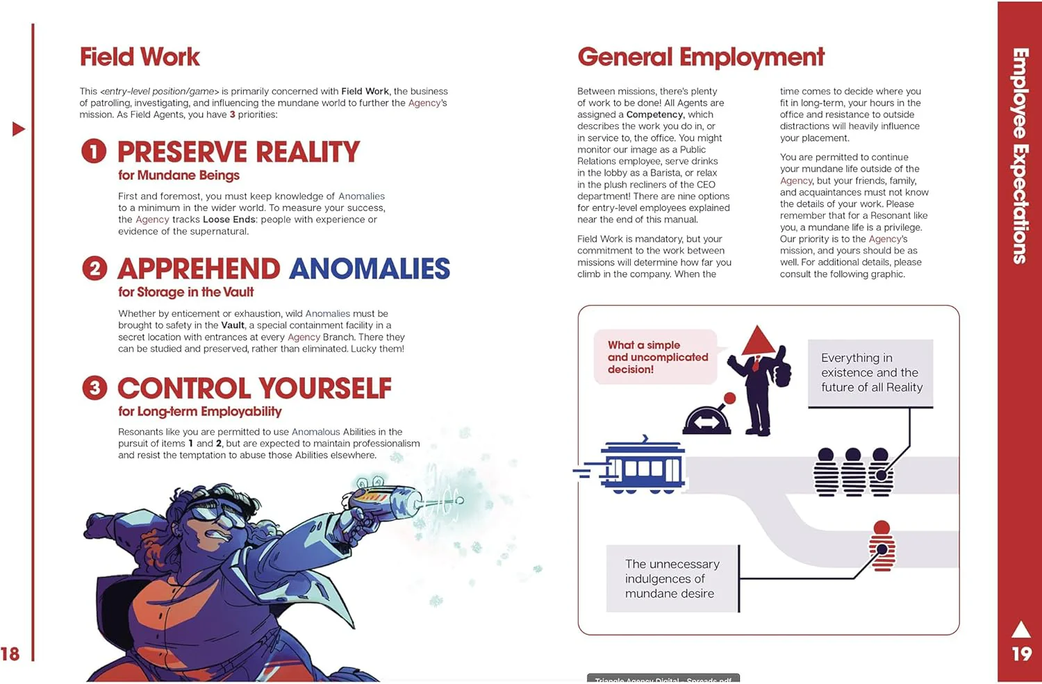 Modiphius Entertainment: Triangle Agency: The Tabletop Role-Playing Game - Core Rulebook - Hardcover, RPG Paranormal Investigation & Corporate Horror - Image 7