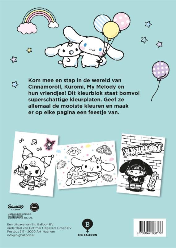 Kleuren met Kuromi, Pompompurin, My Melody - Image 2
