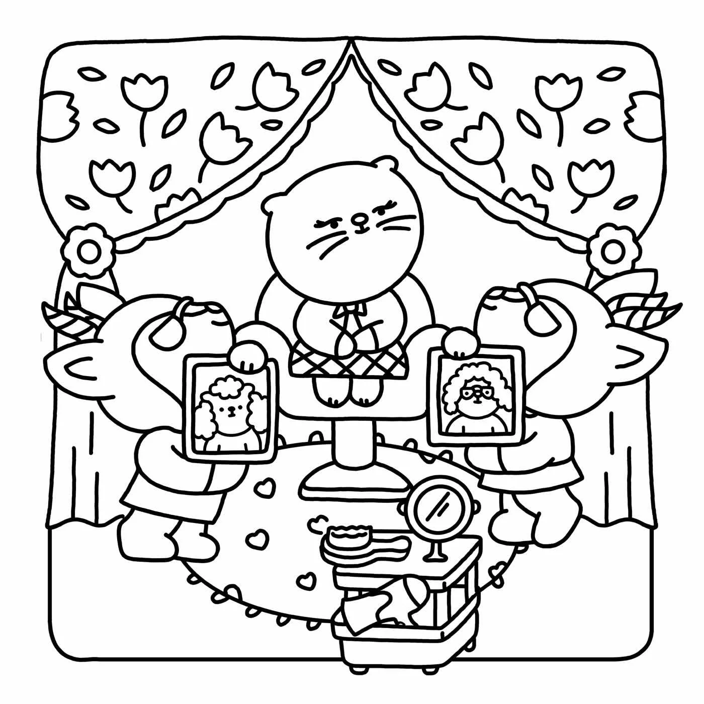 Summer Scenes: A Cozy Coloring Book: Movie Moments Starring Axolotls, Capybaras, and Other Comforting Critters - Image 2