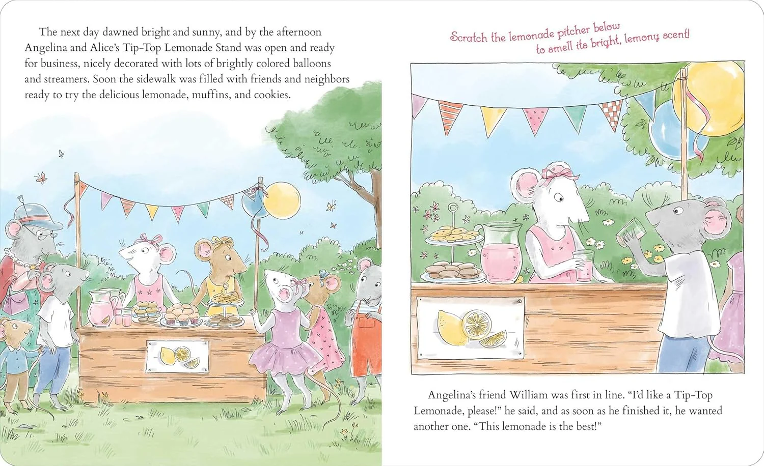 Angelina's Tip-Top Lemonade Stand: A Scratch-and-Sniff Book! (Angelina Ballerina - Image 4
